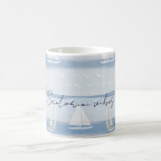 Santorini Vibes Ceramic Mug – Greek Island Sail コーヒーマグカップ