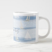 Santorini Vibes Ceramic Mug – Greek Island Sail ジャンボコーヒーマグカップ (右)