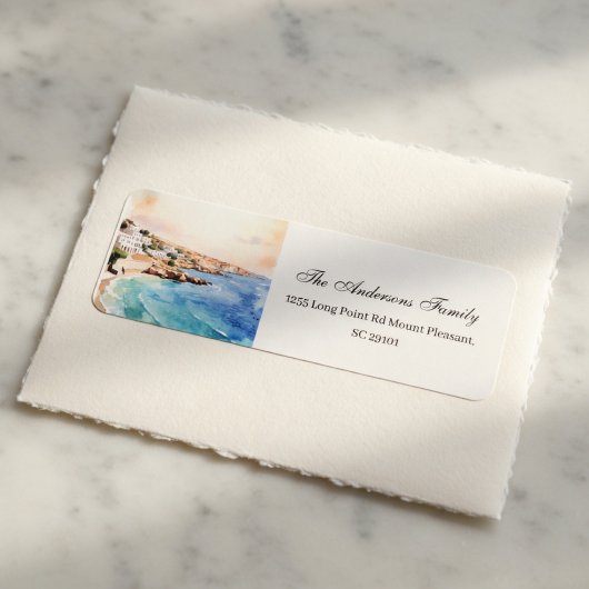 Santorini Wedding Mediterranean Coastal ラベル