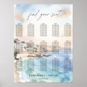 Santorini Wedding Seating Chart  ポスター (正面)