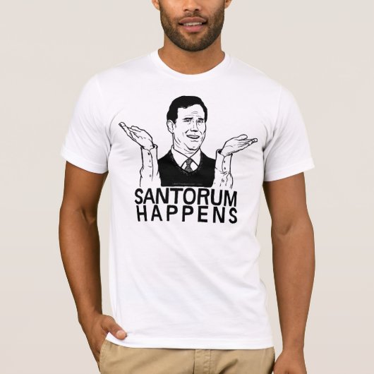 Santorumはワイシャツ起こります Tシャツ (正面)