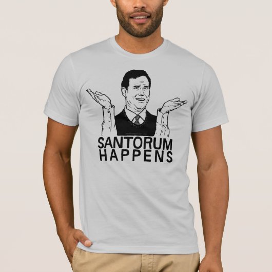 Santorumはワイシャツ起こります Tシャツ (正面)