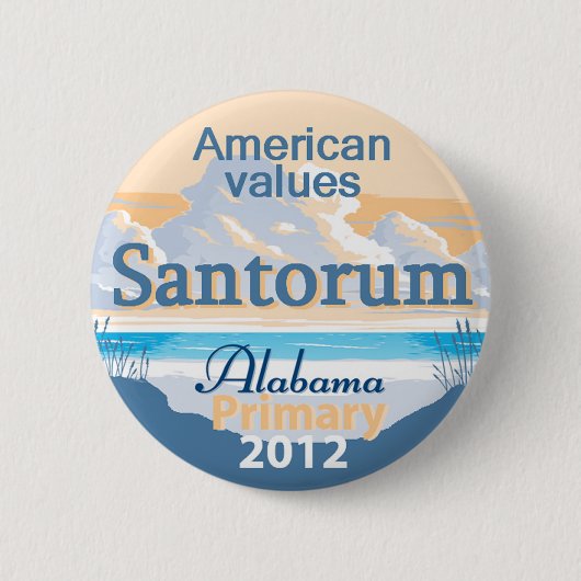 Santorumアラバマボタン 缶バッジ (正面)