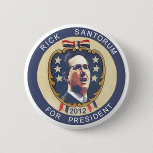 Santorum 2012のレトロのデザイン 缶バッジ