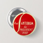 Santorum 2012ボタン 缶バッジ (正面&裏面)
