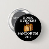 Santorum 2012年のための本バーナー 缶バッジ (正面&裏面)