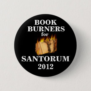 Santorum 2012年のための本バーナー 缶バッジ