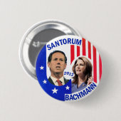Santorum/Bachmann 2012年 缶バッジ (正面&裏面)