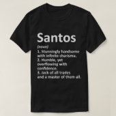 SANTOS定義名パーソナライズされた誕生日 Tシャツ (デザイン正面)
