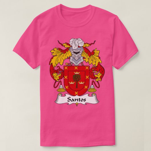 Santos Coat of Arms Family Crest Tシャツ (デザイン正面)