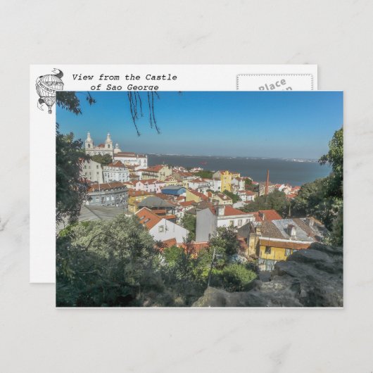 Sao Jorge Castle, Portugal – はがき (正面/裏面)