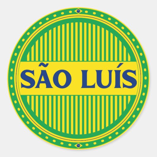 São Luís City Pride – Brazilian Identity ラウンドシール (正面)