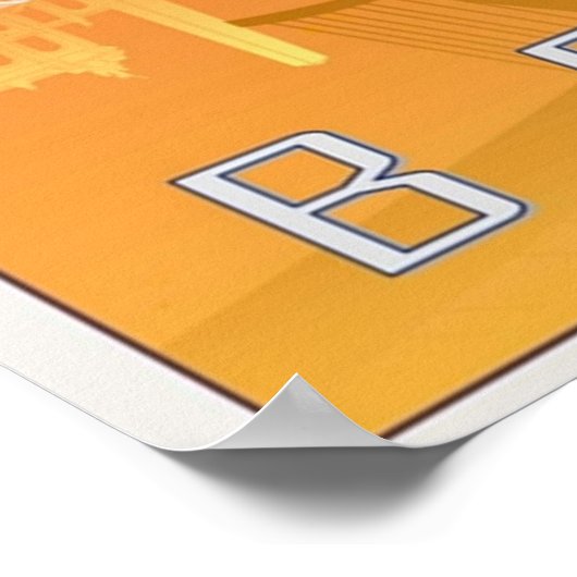 Sao Paulo vintage ポスター (角)