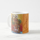 São Saint Francis of Assis Coffee Mug Cubist Relig コーヒーマグカップ (正面左)