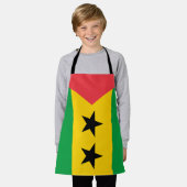 Sao Tome and Principe Flag エプロン (着用した状態)