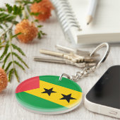 Sao Tome and Principe Flag キーホルダー (正面右)