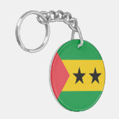 Sao Tome and Principe Flag キーホルダー (正面左)