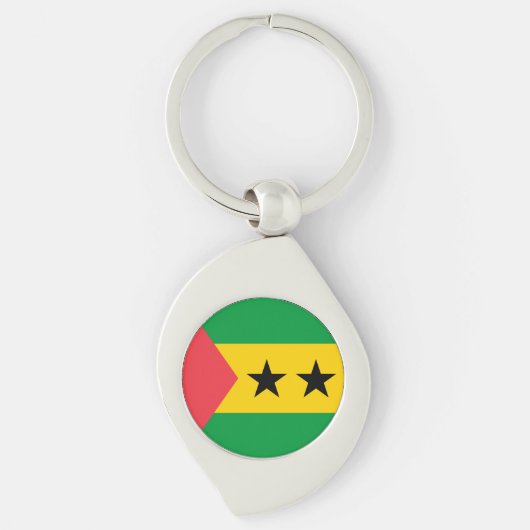 Sao Tome and Principe Flag キーホルダー (正面)