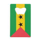 Sao Tome and Principe Flag クレジットカード栓抜き (正面)