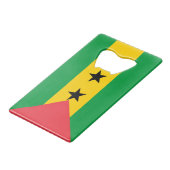 Sao Tome and Principe Flag クレジットカード栓抜き (正面アングル)