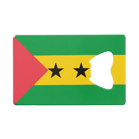 Sao Tome and Principe Flag クレジットカード栓抜き (正面(横))
