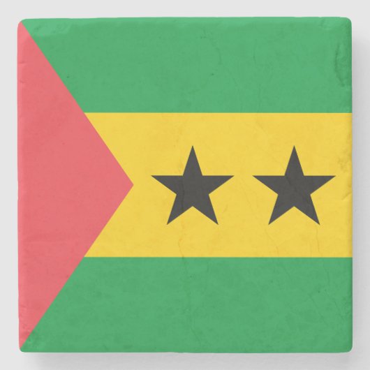 Sao Tome and Principe Flag ストーンコースター (正面)