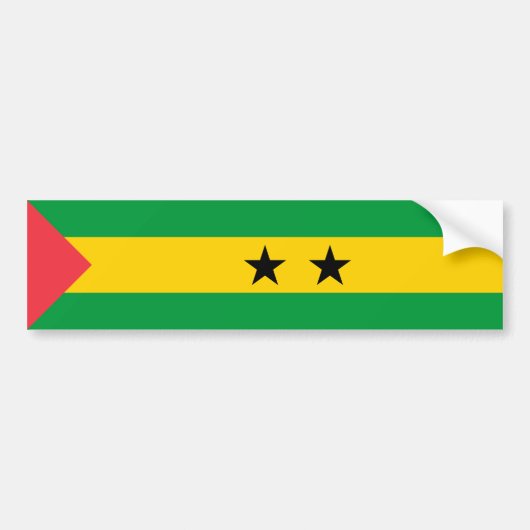 Sao Tome and Principe Flag バンパーステッカー (正面)