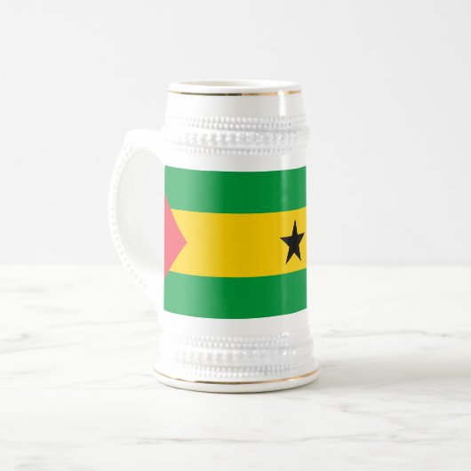 Sao Tome and Principe Flag ビールジョッキ (正面左)