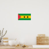 Sao Tome and Principe Flag ポスター (キッチン)