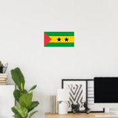 Sao Tome and Principe Flag ポスター (ホームオフィス)