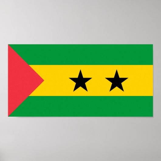 Sao Tome and Principe Flag ポスター (正面)