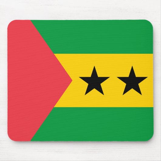 Sao Tome and Principe Flag マウスパッド (正面)