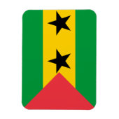 Sao Tome and Principe Flag マグネット (縦)