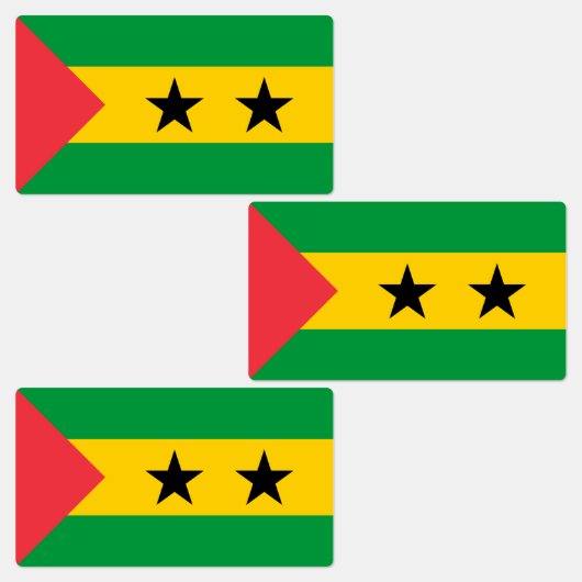 Sao Tome and Principe Flag ラベル (グループ)