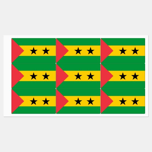 Sao Tome and Principe Flag ラベル (シート)