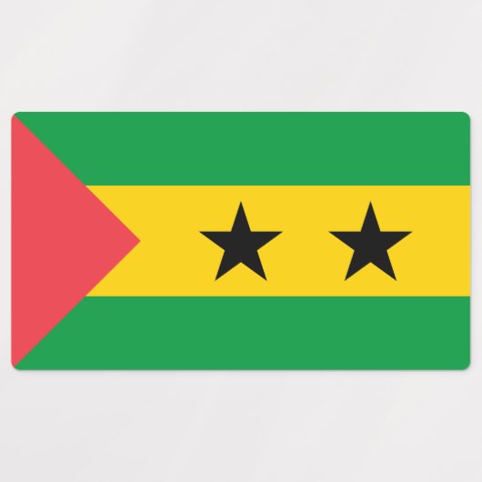 Sao Tome and Principe Flag ラベル (デザイン2)