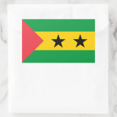 Sao Tome and Principe Flag 長方形シール (バッグ)