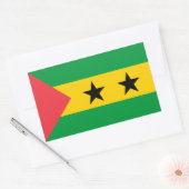 Sao Tome and Principe Flag 長方形シール (封筒)