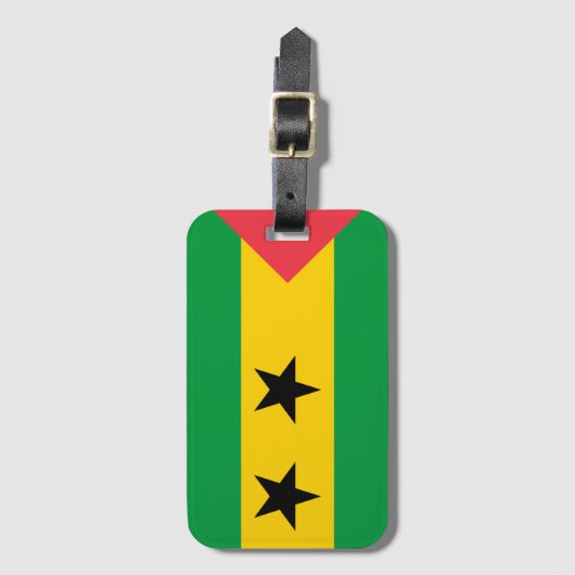 São Tomé e Príncipe flag ラゲッジタグ (正面縦)