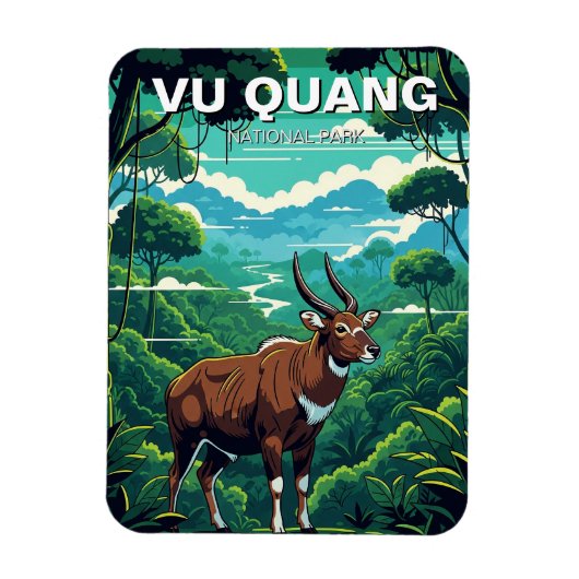 Saola in Vu Quang National Park Vietnam Travel マグネット (縦)