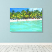 SAONAビーチオンCANVAS 20 "x 16" キャンバスプリント (インサイチュ (ウッドフロア))
