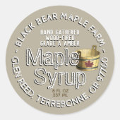 SAPバケットとメープルリーフ付きミニジャグラベル ラウンドシール (正面)