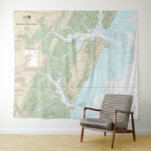 Sapelo and Doboy Soundsチャート航海の11510 タペストリー (インサイチュ(横))