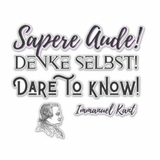 Sapere Aude Sticker Immanuel Kant Aufkleber シール