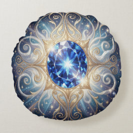 Saphir – Der Stein der Wahrheit und Weisheit´1 ラウンドクッション