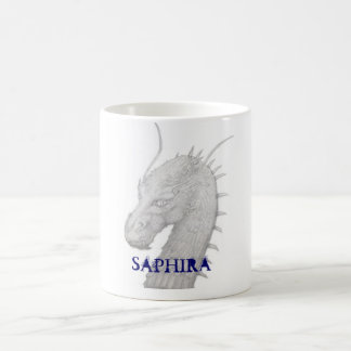 Saphira青いドラゴン コーヒーマグカップ
