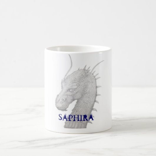 Saphira青いドラゴン コーヒーマグカップ (中央)
