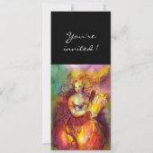 SAPHO、明るい赤の黄色の緑 招待状 (裏面)