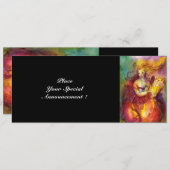 SAPHO、明るい赤の黄色の緑 招待状 (正面/裏面)