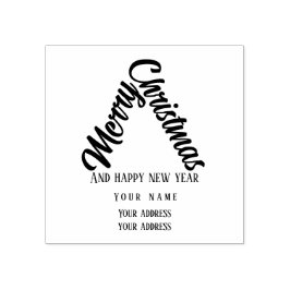 sapin avec des mots à personnaliser ラバースタンプ